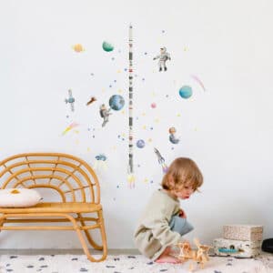 Mimi'lou Muursticker Espace Ruimtevaart Meetlat (5)