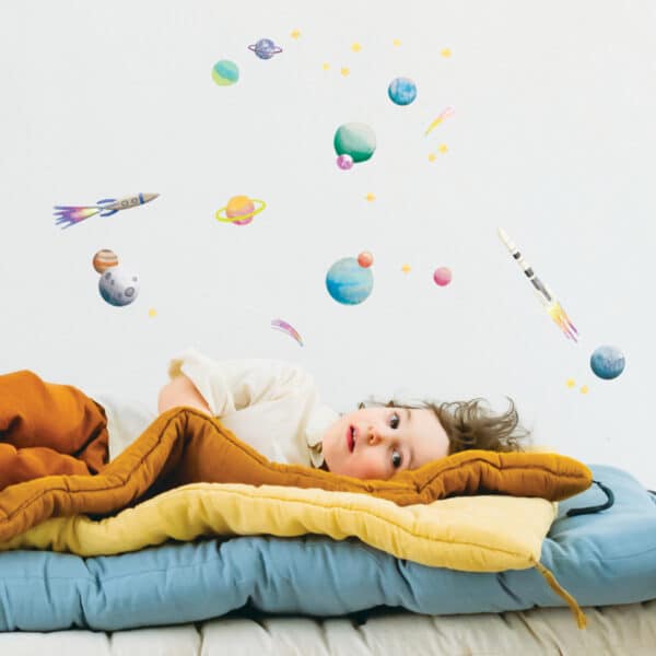 Mimi'lou Muursticker Espace Ruimtevaart Small (2)