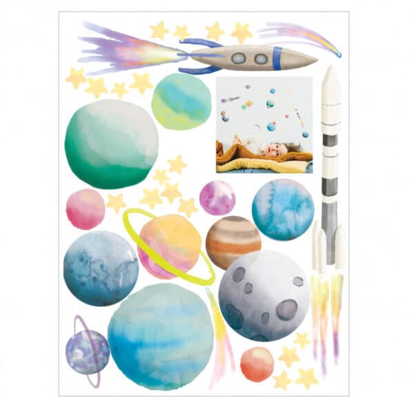 Mimi'lou Muursticker Espace Ruimtevaart Small (3)