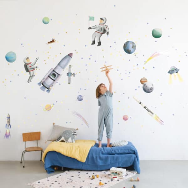 Mimi'lou Muursticker Espace Ruimtevaart XL (1)