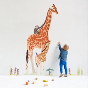 Mimi'lou Muursticker Safari Giraf XL 3700792636360 (1)