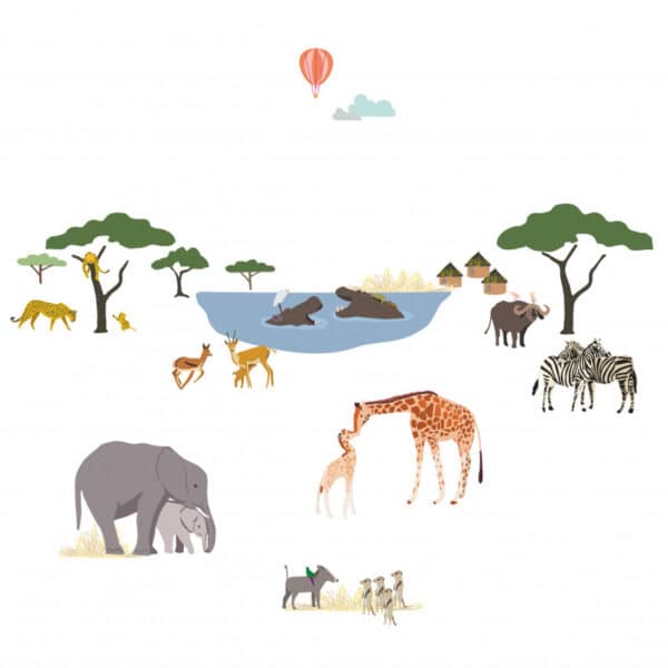 Mimi'lou Muursticker Safari Waterplaats 3700792636162 (1)
