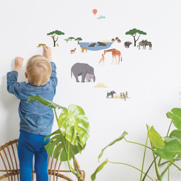 Mimi'lou Muursticker Safari Waterplaats 3700792636162 (2)