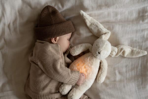 Moonie Slaapknuffel Humming Bunny Grey Natur 5903943986064