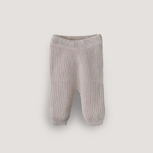 Mushie Baby Broek Chunky Knit Pants Beige 0 - 3 maand