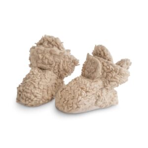 Mushie Baby Schoentjes Cozy Baby Booties Oat 0 - 3 maand 810052467627 (1)