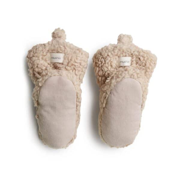 Mushie Baby Schoentjes Cozy Baby Booties Oat 0 - 3 maand 810052467627 (6)