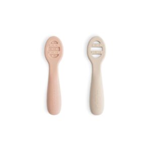 Mushie First Feeding Baby Spoon Blush 840355801125