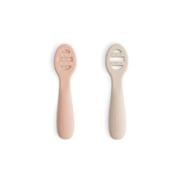 Mushie First Feeding Baby Spoon Blush 840355801125