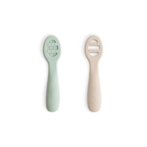 Mushie First Feeding Baby Spoon Cambridge Blue 0840355801118 (1)