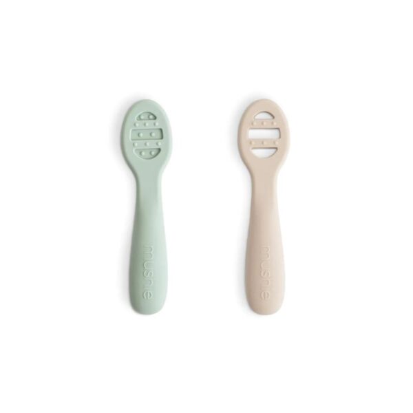 Mushie First Feeding Baby Spoon Cambridge Blue 0840355801118 (1)