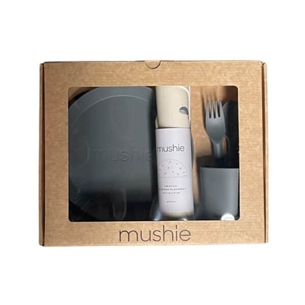 Mushie Giftbox Kinderservies Rond - Smoke - Afbeelding 2