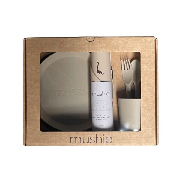 Mushie Giftbox Kinderservies Rond - Vanilla (2)