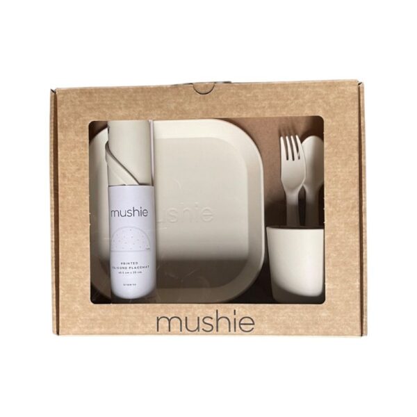 Mushie Giftbox Kinderservies Vierkant - Ivory (2)