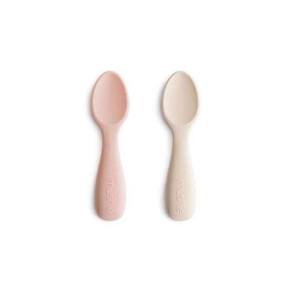 Mushie Starter Set Baby Lepels (set van 2) Blush 0840355800265 (1)