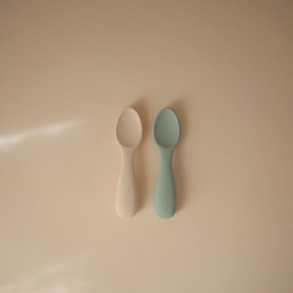 Mushie Starter Set Baby Lepels (set van 2) Cambridge Blue 0840355800258 (13)