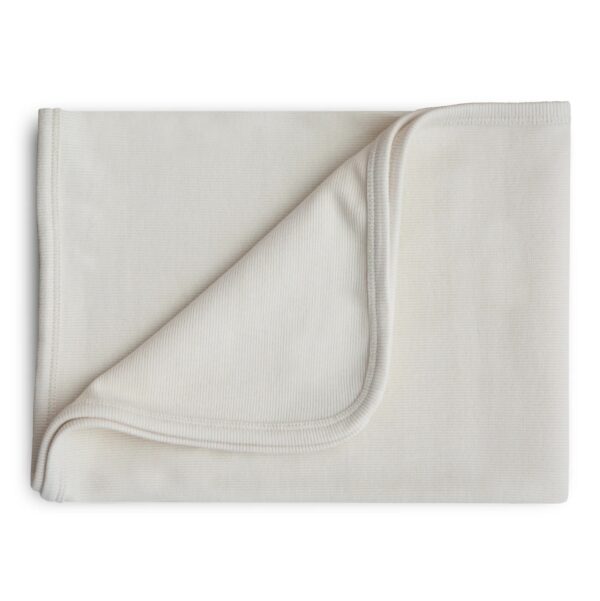 Mushie Wiegdeken Ribbed Baby Blanket - Ivory 0810052469355 - 7070501 - (2)