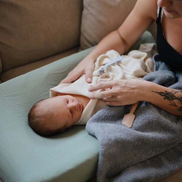 Mushie Wiegdeken Ribbed Baby Blanket - Ivory 0810052469355 - 7070501 - (4)