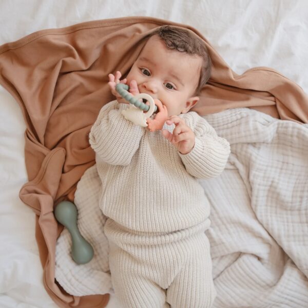 Mushie Wiegdeken Ribbed Baby Blanket - Tan 810052469409 - 7070504 (3)