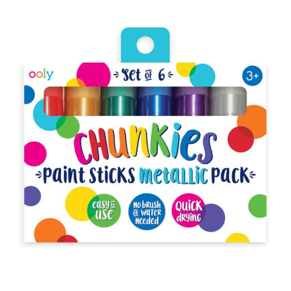 Ooly Chunkies Paint Sticks Metallic - Set van 6 0810078037279