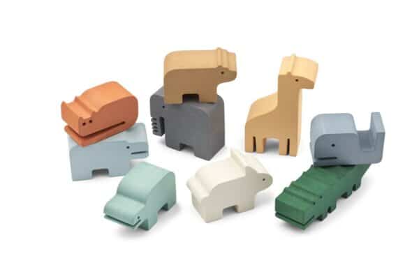Pia animals_LW17879_1731_Blue multi mix_1 Liewood Badspeeltjes Pia (9 stuks) - Blue Multi Mix 5715493131685 (1)