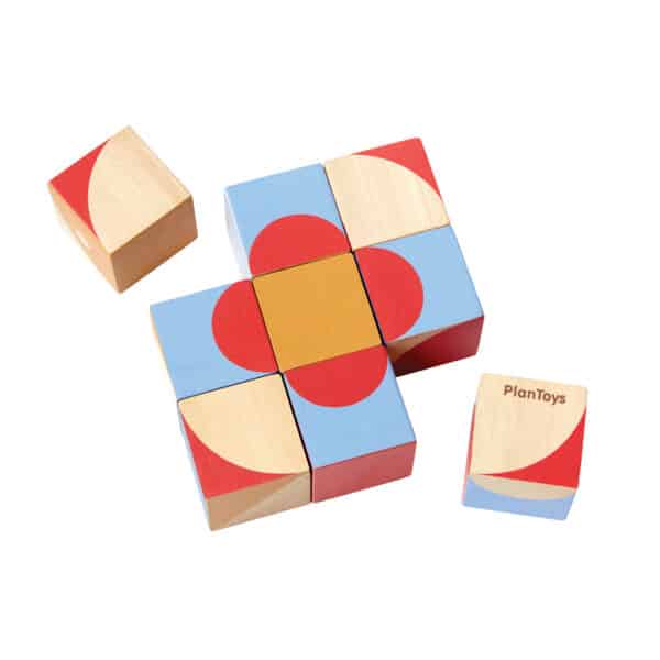 Plantoys Houten Puzzel Blokken - Geo +3jr 4648 - Grasonderjevoeten (1)