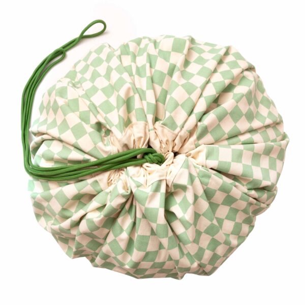 Play and Go Speelkleed en Opbergzak - Vichy Green 4895250600867 bij Grasonderjevoeten (2)