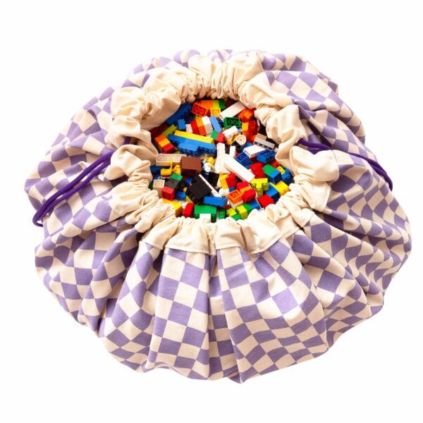 Play and Go Speelkleed en Opbergzak - Vichy Purple 4895250600850 (1)