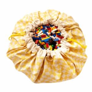 Play and Go Speelkleed en Opbergzak - Vichy Yellow 4895250600843 (1)