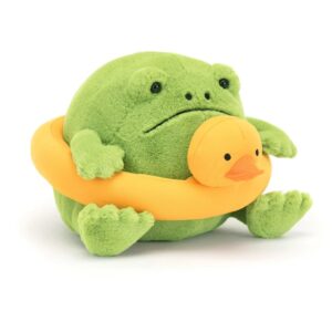 RR3FR Jellycat Knuffel Kikker met Zwemband Ricky Rain Frog Rubber Ring 670983153507 (1)