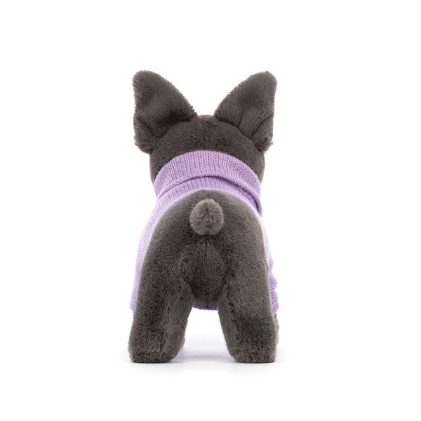 S3FDP Jellycat Knuffel Hond French Bulldog Purple Sweater 670983146479 (3)