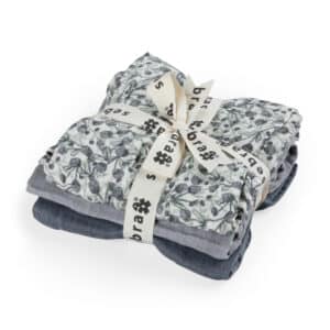 Sebra Hydrofiele Doeken Muslin Blue Olive Forest Lake Blue (set van 3) 5704680069979 (1)