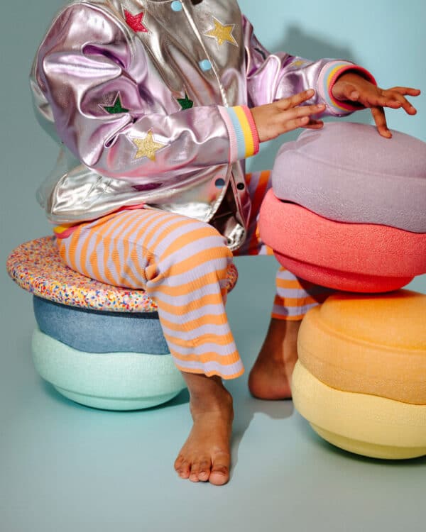 Stapelstein Rainbow Pastel met Confetti Balance Board 6+1 4260607084834 (2)