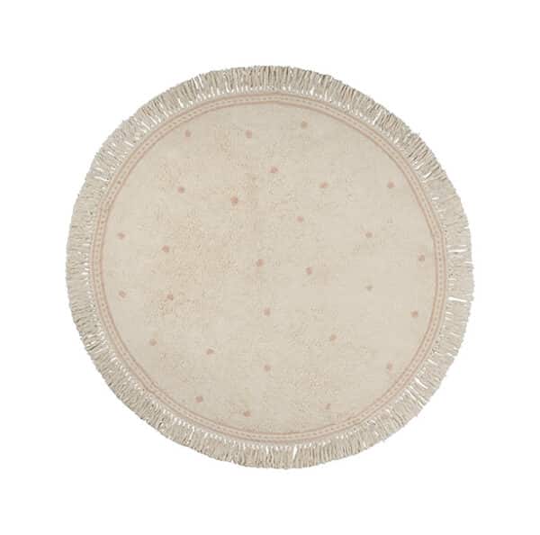 Tapis Petit vloerkleed rond naturel rose stip TC1062