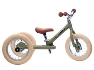 Trybike Steel 2-in-1 Driewieler Loopfiets - Mat Vintage Groen 8719325440331 (1)