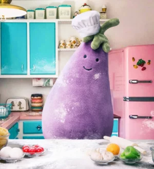 VV2A Jellycat Vivacious Vegetable Knuffel Aubergine Large 670983146554