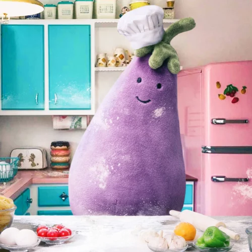 VV2A Jellycat Vivacious Vegetable Knuffel Aubergine Large 670983146554