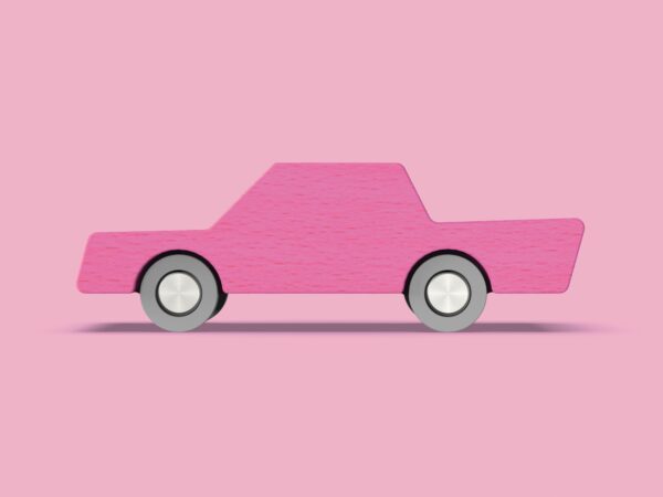 Way to Play Heen en Weer Auto - Roze (1)