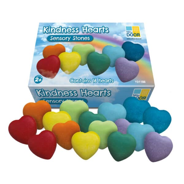 YD1188 Yellow Door Sensory Play Stenen - Kindness Hearts 5060213763074 (1)