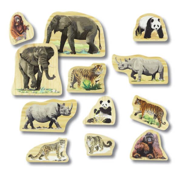 Yellow Door Houten Speelfiguren Bedreigde Diersoorten 5060213763562 - YD0203 (2)