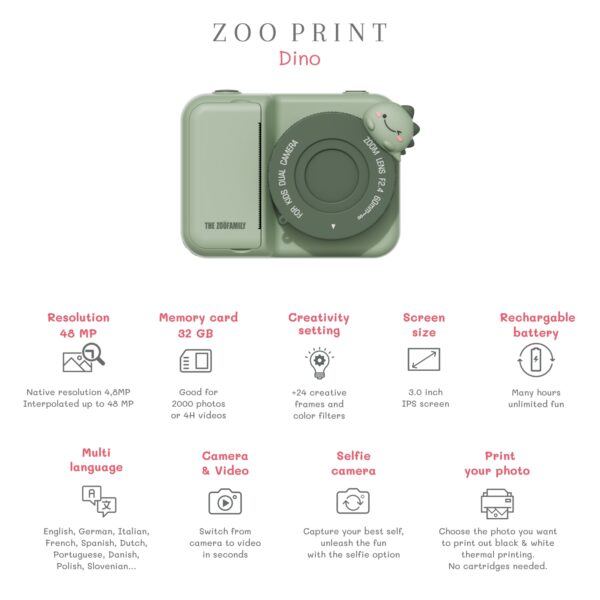 The Zoofamily Zoo Print Camera Dino - Afbeelding 2