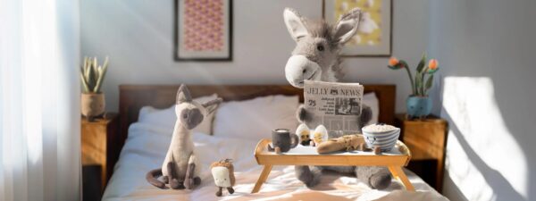 jellycat knuffels sfeerfoto collectie 2024 bij Grasonderjevoeten.nl