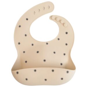 mushie siliconen slab black daisy (1)