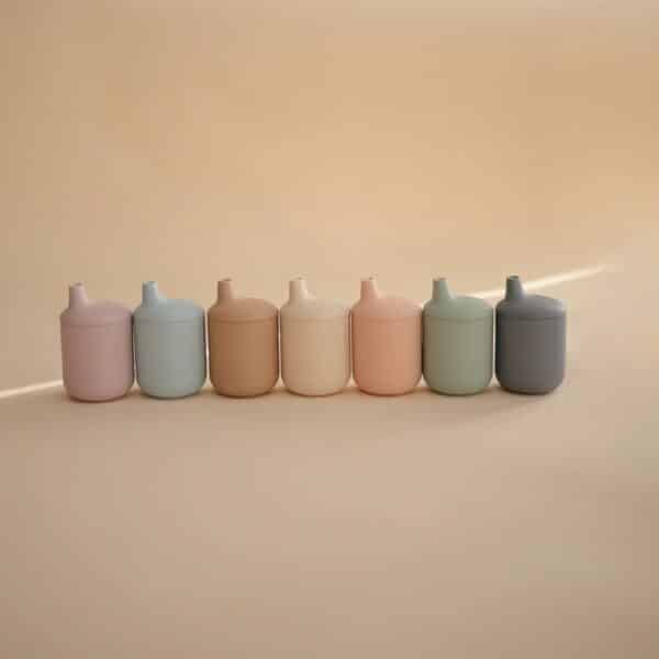 mushie tuitbeker siliconen sippy cup pale daffodil